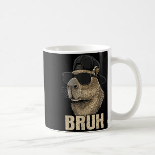 Caneca De Café Fofa Memes do Bruh Amante de Capivara Óculos de So