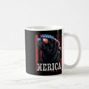 Caneca De Café Fofa Pug Preto 4 De Julho Mãe De Cachorro Pai De C