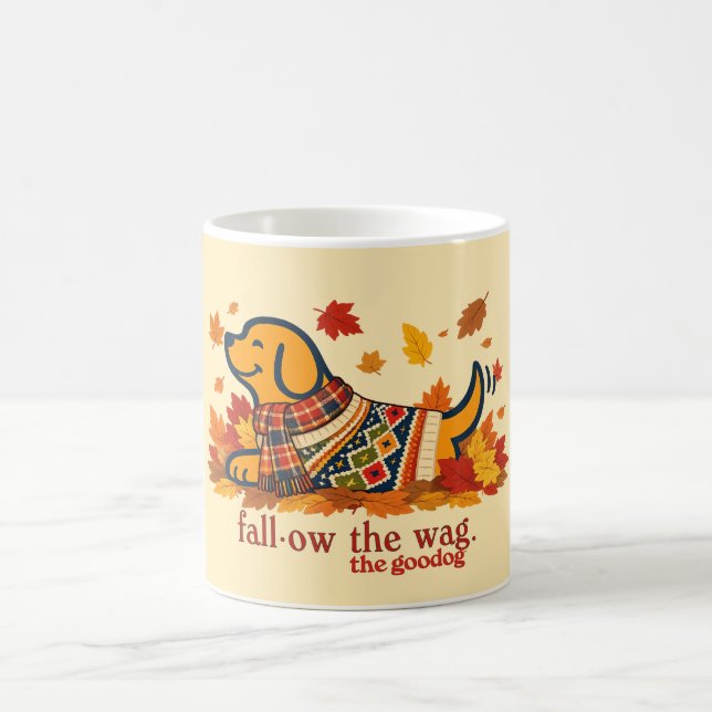 Caneca De Café Fofinho Amante de Cachorro de Outono (Centro)