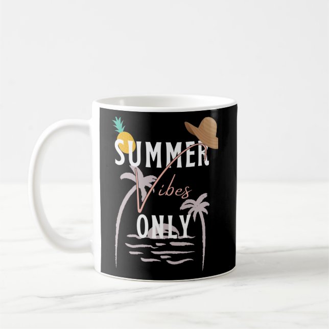 Caneca De Café Fofo de verão só na praia (Esquerda)
