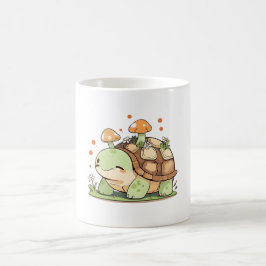 Caneca De Café Fofo Design Kawaii de Casa de Campo de Tartaruga n
