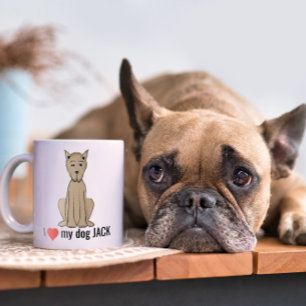 Caneca De Café Fofo Divertido Eu Amo Meu Cachorro Personalizado C