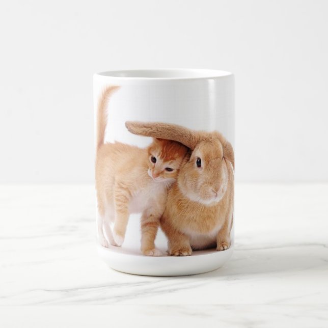 Caneca De Café fofo_engraçado_animais_8 coelhos coelhos coelhos d (Centro)