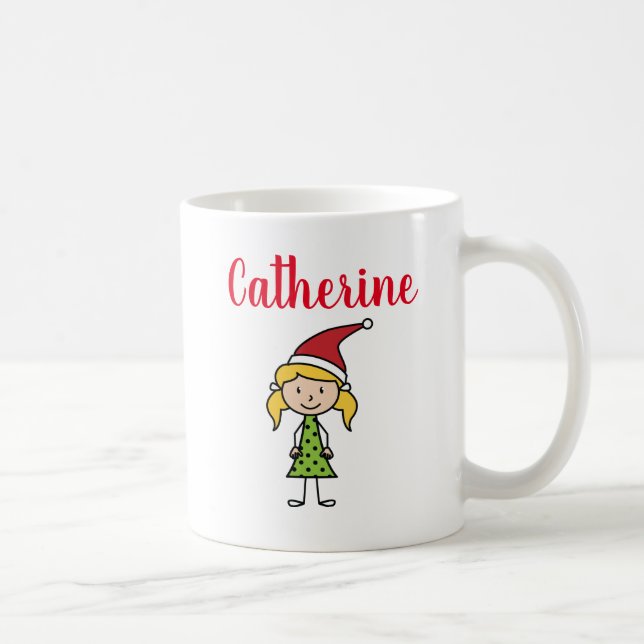 Caneca De Café fofo personalizado Natal feriado crianças (Direita)