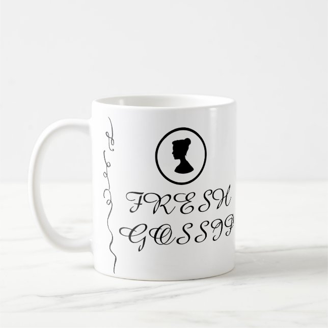 Caneca De Café Fofocas Frescas (Esquerda)