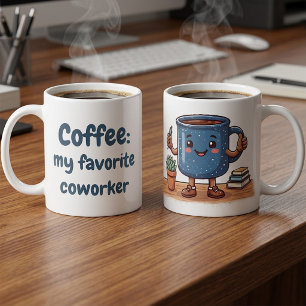 Caneca De Café Fofos Amantes de Café de Escritório Kawaii