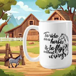 Caneca De Café fofos amantes de cavalos, arte de café Mug
