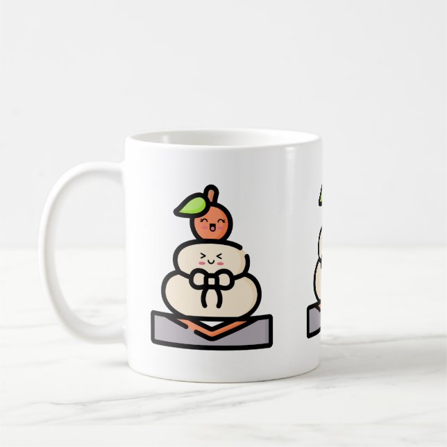 Caneca De Café Fofos Kawaii Kagami Mochi (Esquerda)