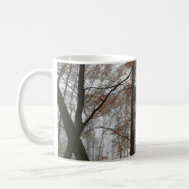 Caneca De Café Foggy Fall na Pensilvânia Autumn Nature (Esquerda)