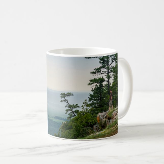 Caneca De Café Foggy Na Petit Jean Coffee Mug (Frente Esquerda)