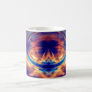 Caneca De Café Fogo alaranjado abstrato