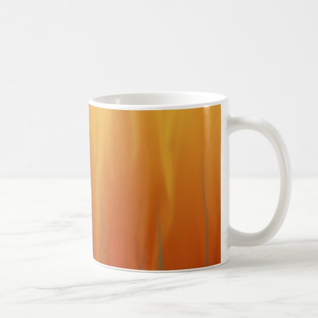 Caneca De Café Fogo - Chamas Simuladas Arte Abstrata (Direita)