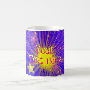 Caneca De Café Fogo-de-artifício do "caneca seu texto"