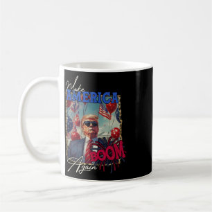Caneca De Café Fogo de Artifício Patriótico de Donald Trump Faz 4