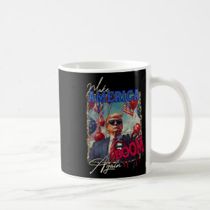 Caneca De Café Fogo de Artifício Patriótico de Donald Trump Faz o