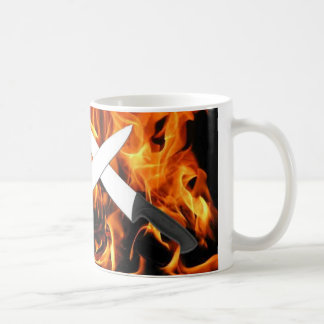 Caneca De Café Fogo e facas