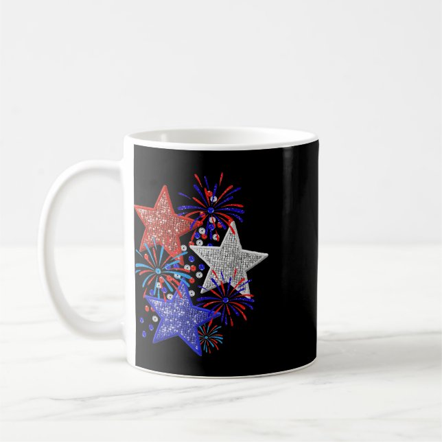 Caneca De Café Fogos de Artifício de 4 de Julho (Esquerda)