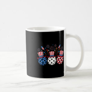 Caneca De Café Fogos de Artifício Engraçados de Pickleball Bandei