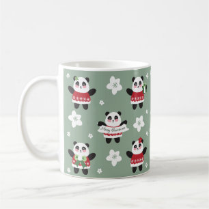 Caneca De Café Fogueira de Natal Panda