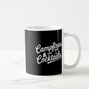 Caneca De Café Fogueira E Caudas Verão Camping Design Gráfico