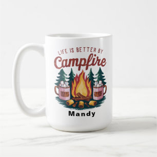 Caneca De Café Fogueira & Marshmallow de Cacau Quente