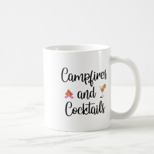 Caneca De Café Fogueiras de Acampamento e Caudas Gráfico Divertid