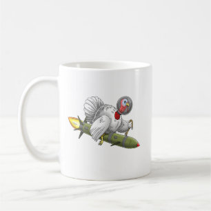 Caneca De Café Foguete de Ação de Graças na Turquia