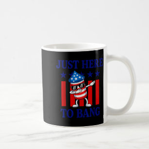 Caneca De Café Foguete patriótico fazendo dab para 4 de julho aqu