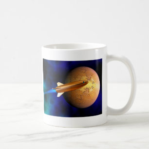 Caneca De Café foguete vintage
