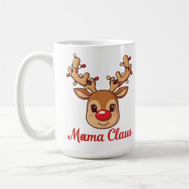 Caneca De Café Foguetes de Natal - Feriado Familiar (Esquerda)