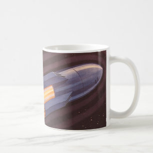 Caneca De Café Foguetes de Nave Espacial de Ficção Científica Vin