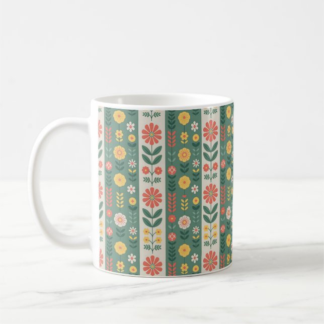 Caneca De Café Folga Padrões Padrões Coffee Mug (Esquerda)