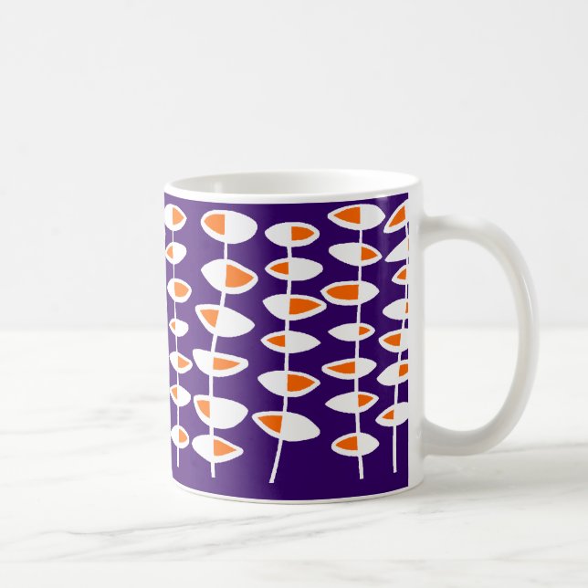 Caneca De Café Folha Alternativa - Branco e Laranja no Profundo R (Direita)