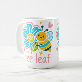 Caneca De Café Folha de Abelha Fofa Inspiradora para praticantes
