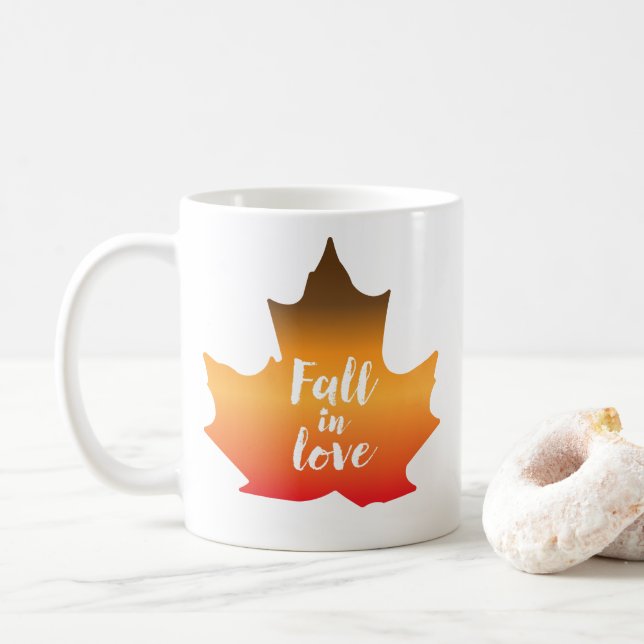 Caneca De Café Folha De Amor (Com Donut)