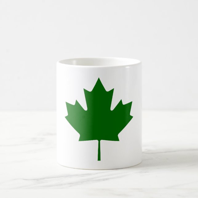 Caneca De Café Folha de bordo DkTransp verde os presentes de (Centro)