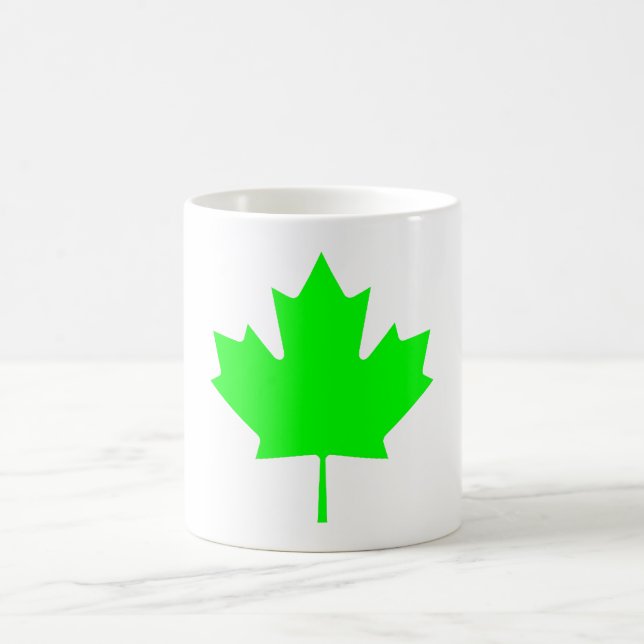 Caneca De Café Folha de bordo LtTransp verde os presentes de (Centro)