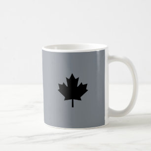 Caneca De Café Folha de Cinzas do cartografia negra canadense