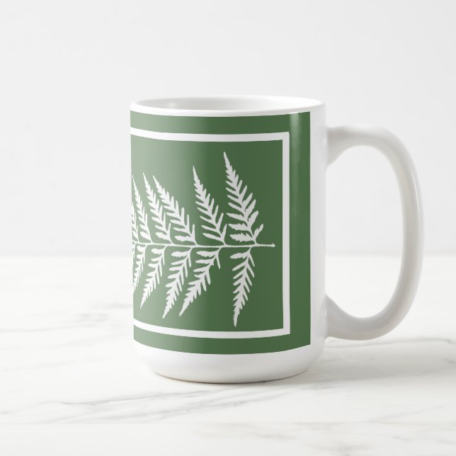 Caneca De Café Folha de Fern Botânica Pressionada - Misturar e Co (Direita)