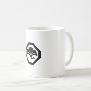 Caneca De Café Folha de ginkgo em forma de grou em bandeja