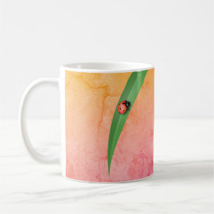 Caneca De Café Folha de Ladybug