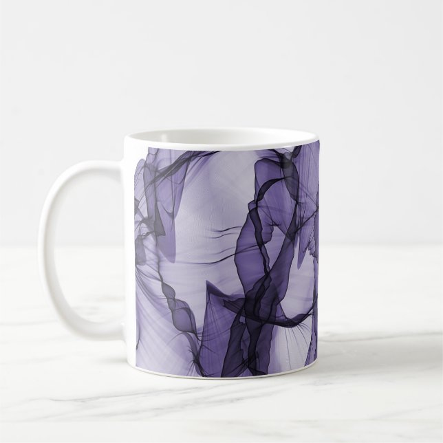 Caneca De Café Folha de lavanda elegante design (Esquerda)