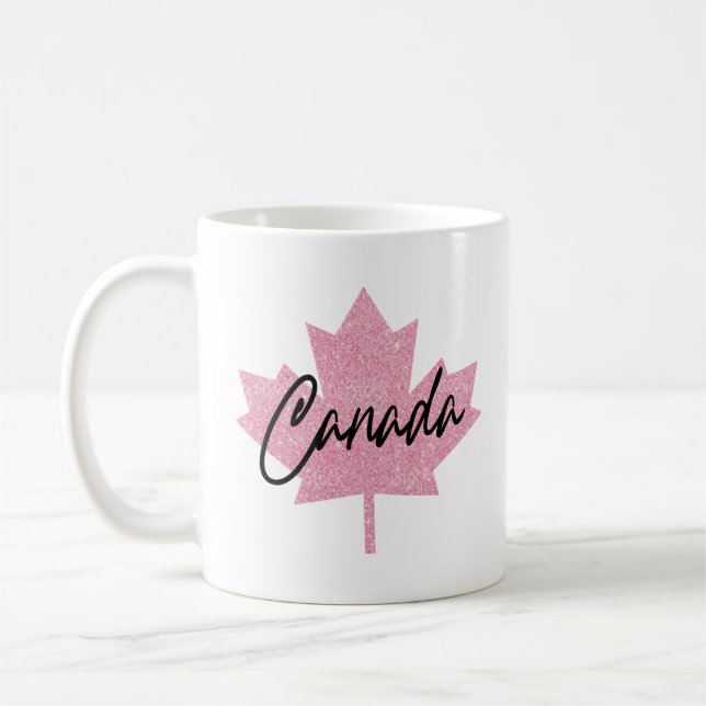 Caneca De Café Folha de Mapeamento do Canadá (Esquerda)