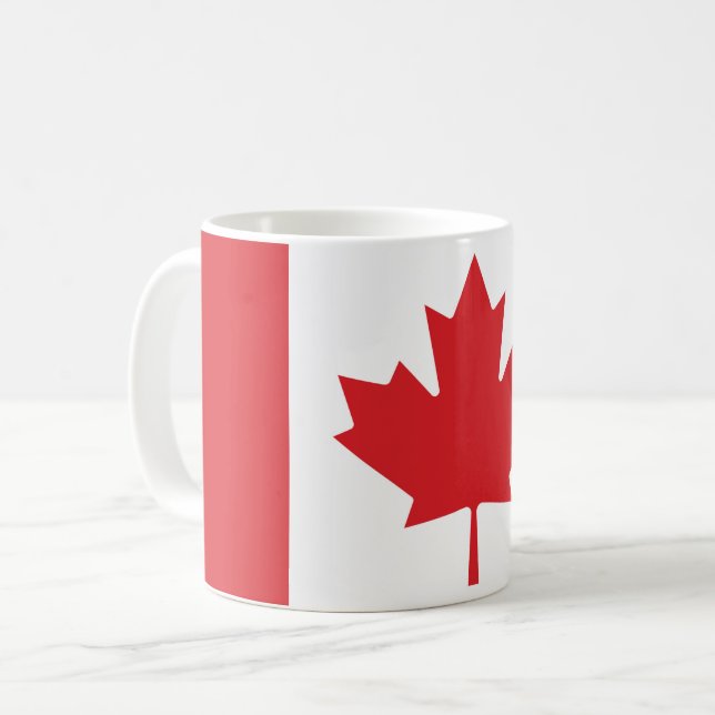 Caneca De Café Folha de Mapeamento do Canadá (Frente Esquerda)