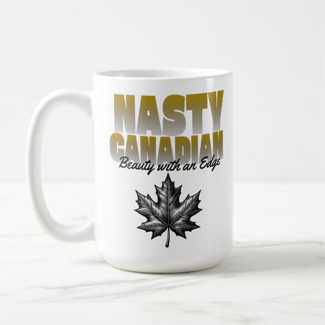 Caneca De Café Folha de Mapeamento do Canadá desagradável (Esquerda)