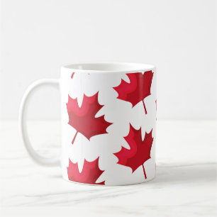 Caneca De Café Folha de mapeamento para o Canadá em branco