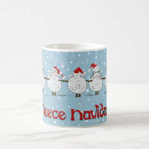 Caneca De Café Folha de Natal Adorável e FUNNY Navidad