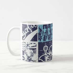 Caneca De Café Folha de navegação: padrão de colheita de granulaç