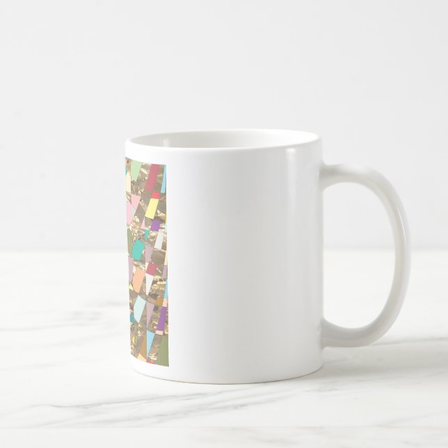 Caneca De Café Folha de ouro com abstrato (Direita)