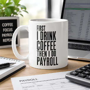 Caneca De Café Folha de Pagamento Divertida